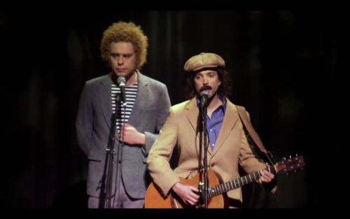 Flight of the Conchords as a  simon and garfunkel tribute band. 