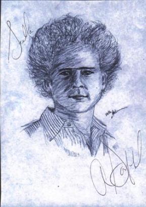 Art's autograph. Drawing made by me.