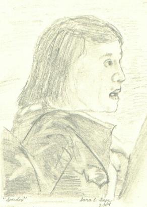 This is a pencil drawing of Paul I made from a picture in the ´Rhymin' Simon´ sheet music book.
