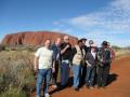 Paul and Band Members visiting Uluru Ayers Rock  Australia during the Old Friends Tour 30 June 2009