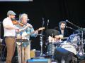 Gabe Witcher (Punch Brothers), Mark Stewart and Jim Oblon During Dazzling Blue At Hard Rock Calling 2012
