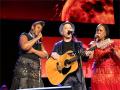 Under African Skies. Thandiswa, Paul and Sonti at Ziggodome Amsterdam. Picture taken by my friend Susi.
