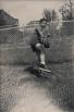 Paul Simon in Queens New York in 1952 blaying baseball - Image by Belle Simon