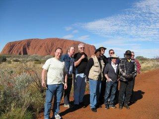 Paul and Band Members visiting Uluru Ayers Rock Australia during the Old Friends Tour 30 June 2009