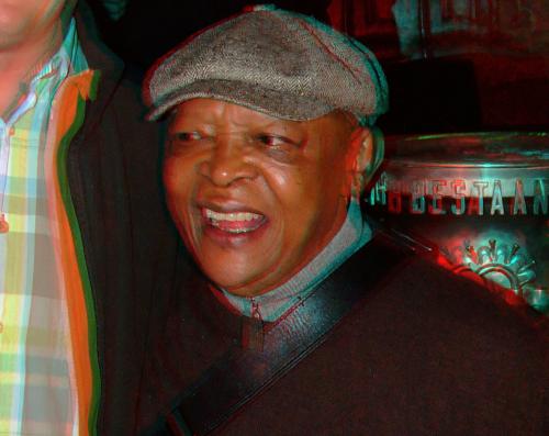 Hugh Masekela in 3D. Shot after the Tuschinski talk in Amsterdam; July 19, 2012. You need red/cyan glasses (which are very cheap) in order to see the 3D effect! Enjoy!