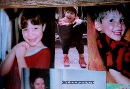 Family photos on the wall of Paul's home studio.
Too cute!!!
From 'In Restless Dreams'
