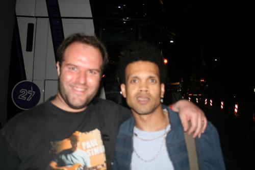 Me and Charlie Drayton after the show in Montreux 09 July 2008