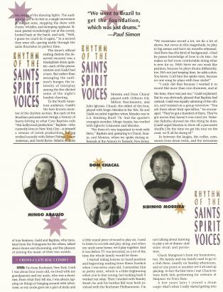 Article 1991 - Percussionists and Drummer - Rhythm of the Saints tour - page 2
